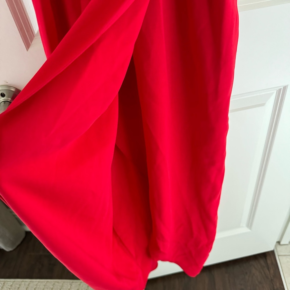 NWT Amanda Uprichard Red Midi Martinique Dress | L - Picture 6 of 11